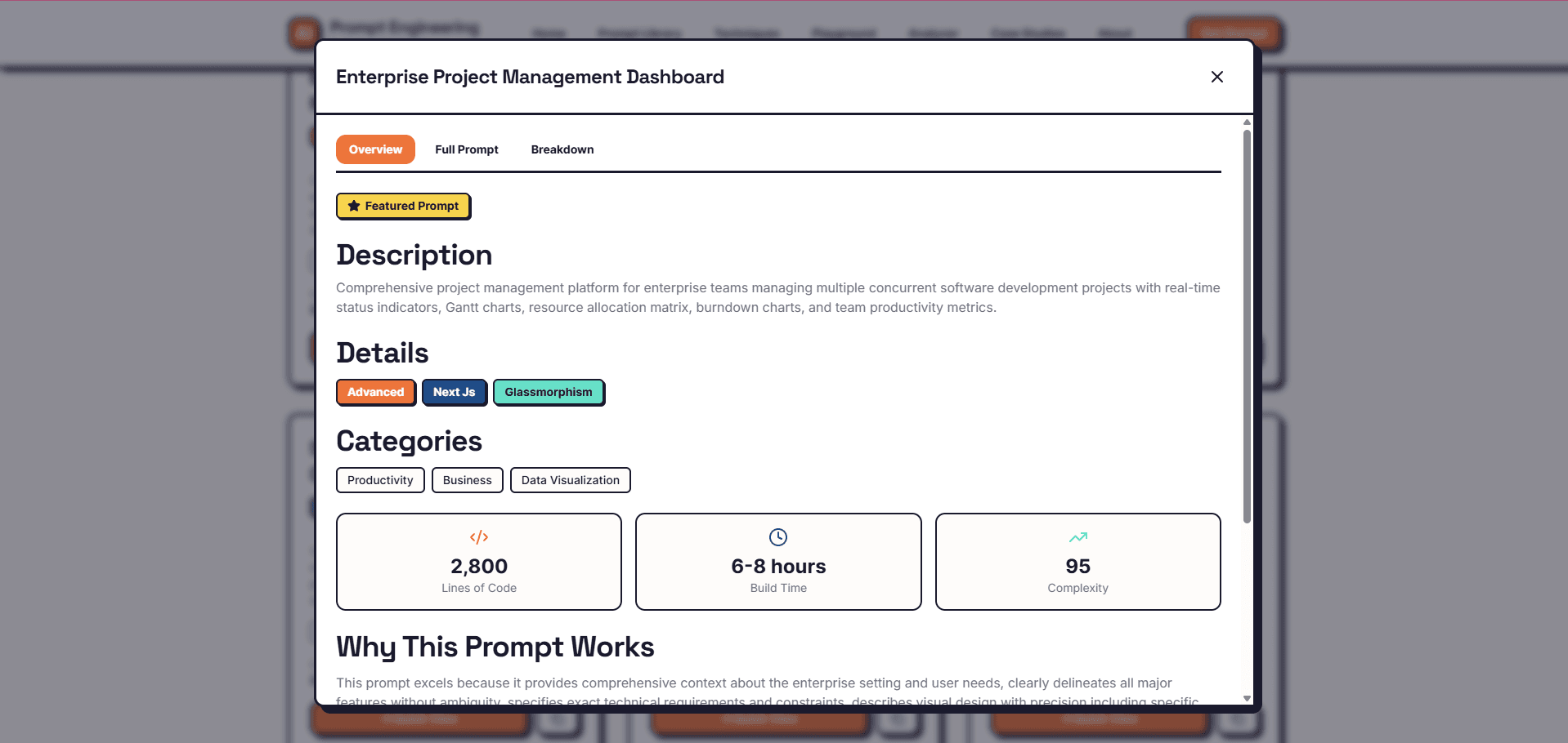 Original modal with solid background ensuring text readability against any page content.
