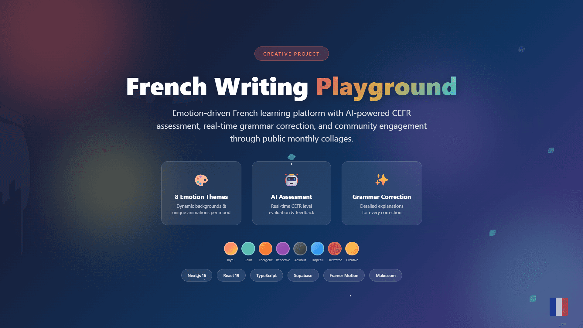 French Writing Playground Version 1.0