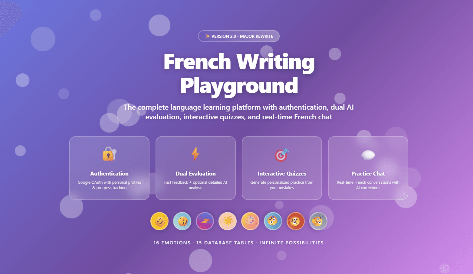 French Writing Playground Version 2.0